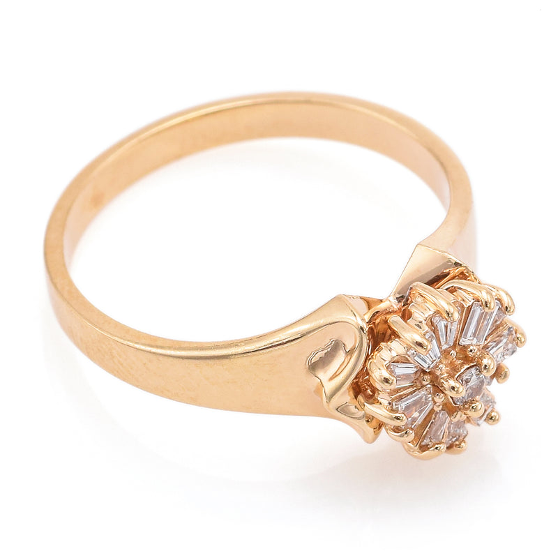 Vintage 14K Yellow Gold 0.39 TCW Diamond Baguette Band Ring