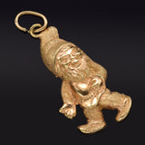 Vintage 14K Yellow Gold Gnome Charm Pendant 1.4 Grams