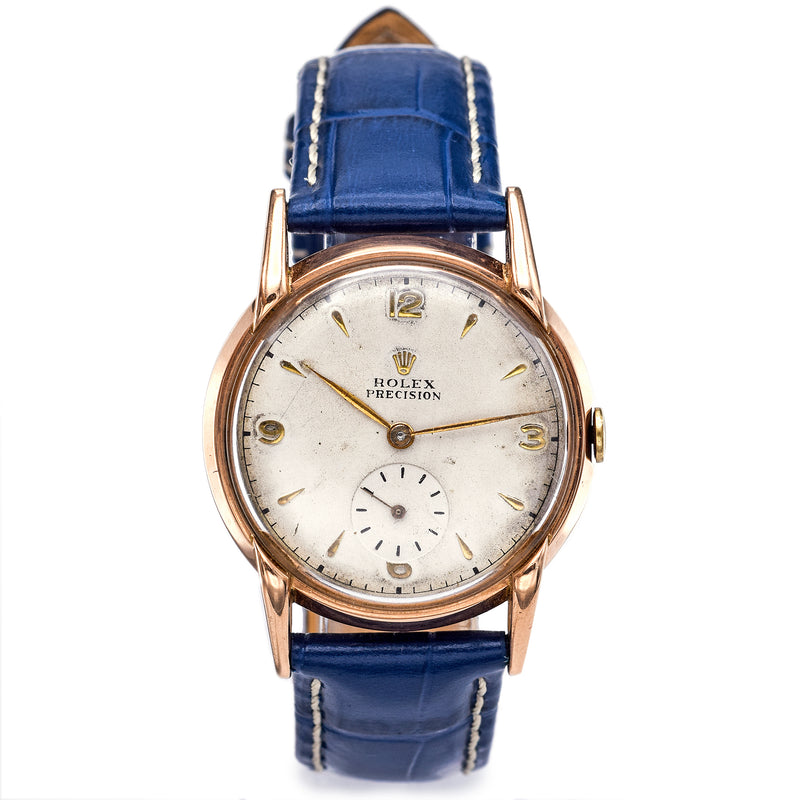 Vintage 1948 Rolex Precision 14K Rose Gold Hand Wind Men's Watch