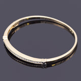 Vintage 14K Yellow Gold 0.57 TCW Diamond Hinged Bangle Bracelet 11.0 Grams