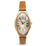 Antique 1917 Patek Philippe Watch 14k Gold Tourneau Case Gilded Dial