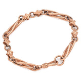 Antique English 9K Rose Gold Link Chain Bracelet 18.6 Grams