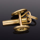 Vintage 14K Yellow Gold Movable Cannon Charm Pendant 1.9 Grams