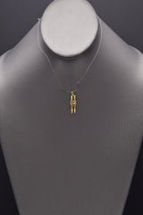 Vintage 14K Yellow Gold Ski Charm Pendant 1.1 Grams
