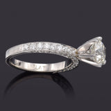 GIA Certified Platinum 2.42 TCW Round Brilliant Diamond Band Ring 5.4 Grams