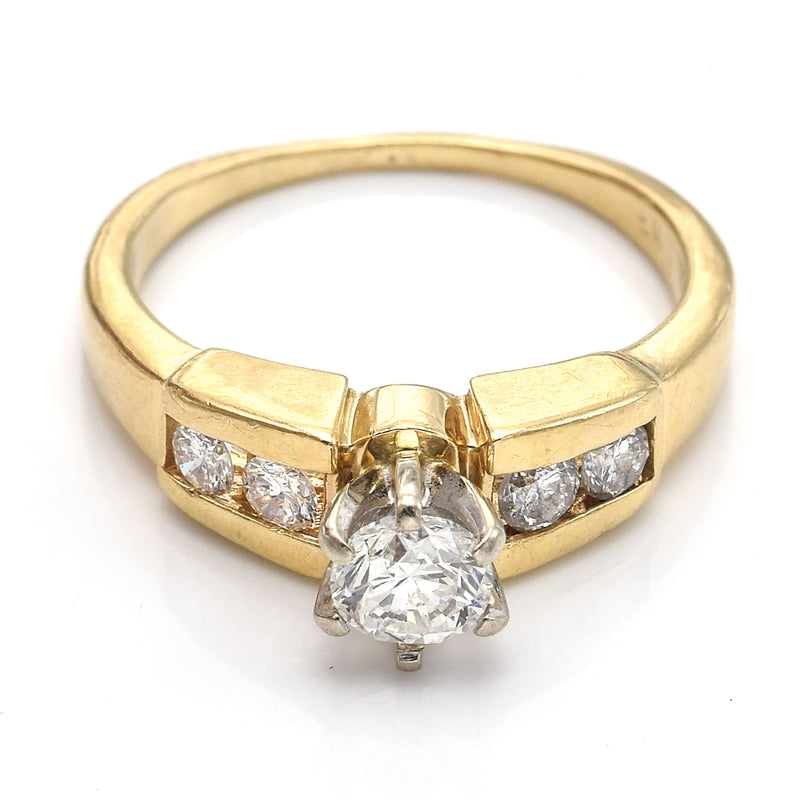 Vintage 14K Yellow Gold 0.74 TCW Diamond Band Ring