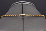 Vintage 18K Yellow Gold French Circle Link Chain Necklace 8.1 Grams