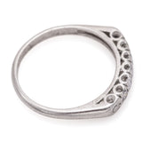 Antique Platinum 0.35 TCW Diamond Semi-Eternity Band Ring