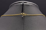 Vintage 24K Yellow Gold Rolo Link Chain Necklace 1.5 mm 4.0 Grams 15 Inches