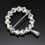 Vintage 18K White Gold Sea Pearl & 0.60 TCW Diamond Brooch Pin Pendant