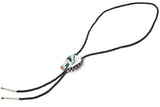 Vintage Raymond Quam Zuni Sterling Silver Multi-Stone Bennett Bolo Tie