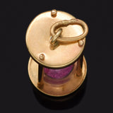 Vintage 14K Yellow Gold Hourglass Charm Pendant