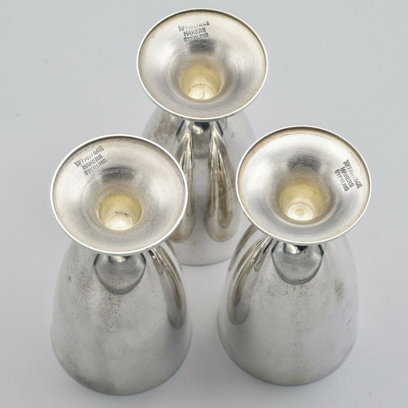 Tiffany & Co. Sterling Silver Cordial Cups Set of 3 107.2 Grams