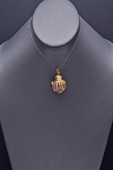 Vintage 18K Yellow Gold Rose Quartz & Sapphire Octopus Ball Pendant 18.9 Grams
