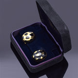 Tiffany & Co Angela Cummings 18K Gold Positive Negative Black Jade Earrings +Box