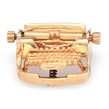 Vintage 14K Yellow Gold Typewriter Charm Pendant