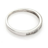 Vintage 14K White Gold 0.26 TCW Diamond Square Cut Band Ring