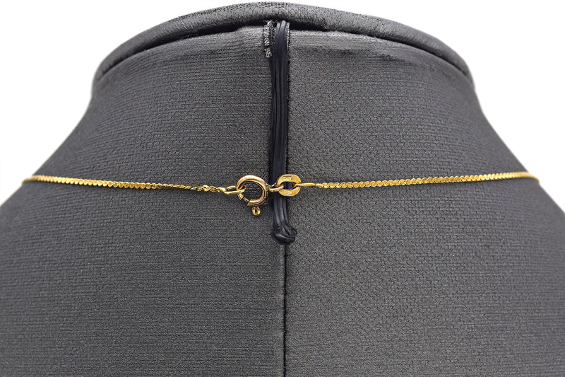Vintage Platinum 0.30 Ct Diamond Slider Pendant & 14K Gold Chain Necklace