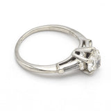 Vintage 14K White Gold 0.63 Ct Diamond Three-Stone Band Ring