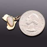 Vintage 9K Yellow Gold Opal Charm Pendant 1.0 Grams