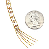 Tiffany & Co. Vintage 18K Yellow Gold Long Beaded Fringe Tassel Necklace