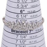Vintage 18K White Gold 2.17 TCW Diamond Swirl Hinged Bangle Bracelet + Box