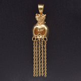Vintage 14K Yellow Gold Hawaiian Ikaika Warrior Helmet Charm Pendant 2.6 Grams
