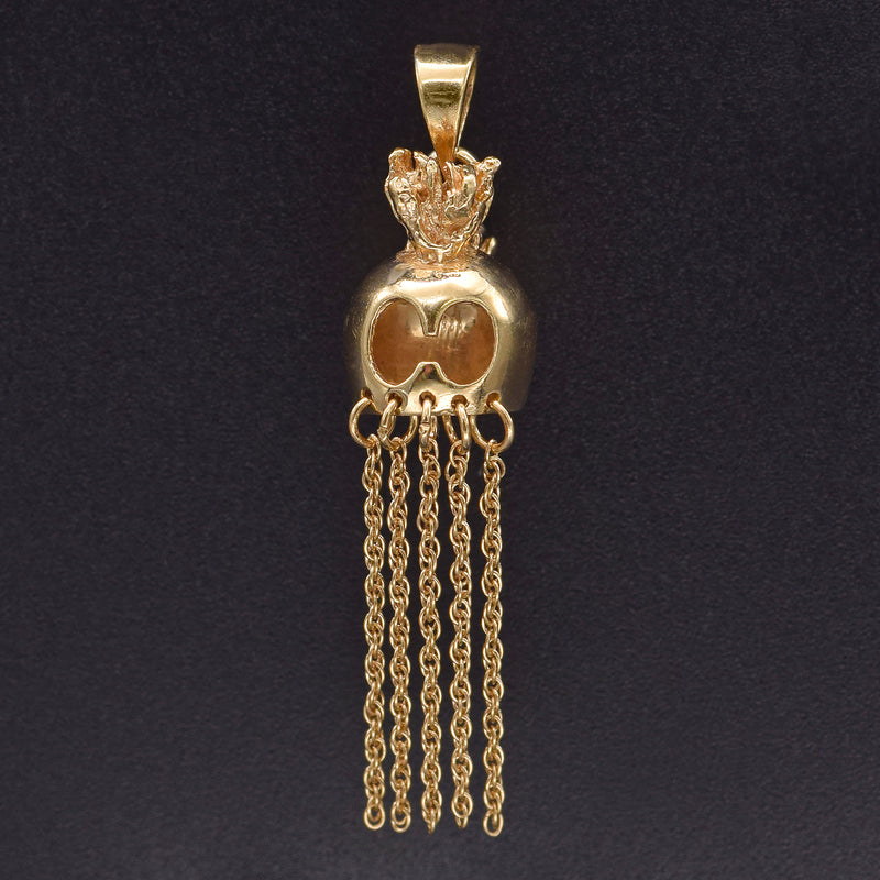 Vintage 14K Yellow Gold Hawaiian Ikaika Warrior Helmet Charm Pendant 2.6 Grams