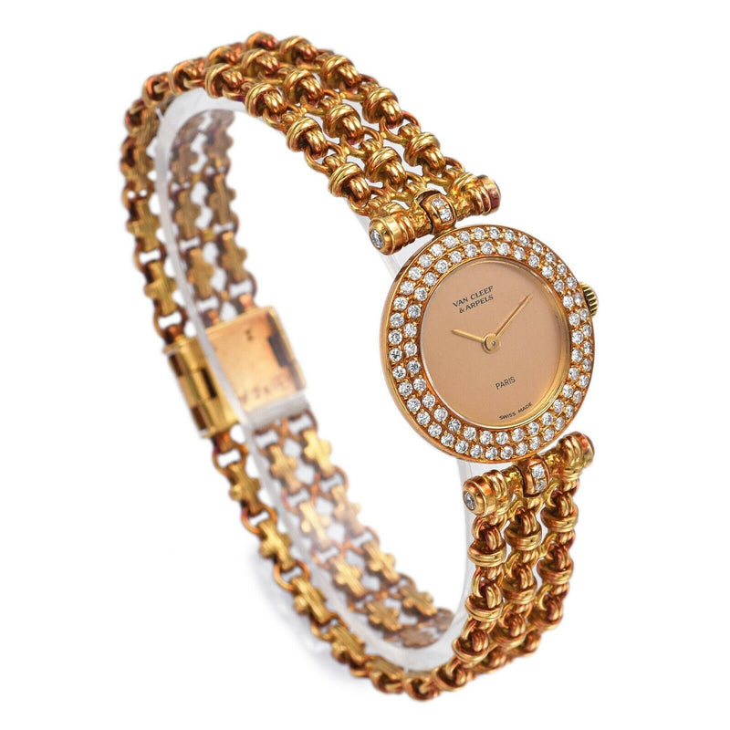Van Cleef & Arpels Lady's 18K Gold Diamond La Collection Quartz Watch 21 mm
