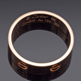 Cartier Love 18K Rose Gold Band Ring 5.5 mm + Pouch, Certificate of Authenticity