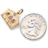 Vintage 14K Yellow Gold 3D Nativity Charm Pendant