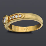 Estate 18K Yellow Gold 0.33 TCW Diamond Band Ring