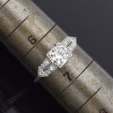 Antique Platinum 0.89 TCW Diamond Band Ring