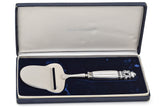 Vintage Georg Jensen Denmark Sterling Silver Acorn Scroll Cheese Plane + Box