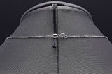 Estate 18K White Gold Diamond Open Circle Pendant Slider Necklace 3.8 Grams 16"