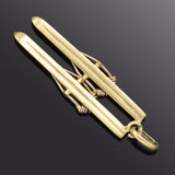 Vintage 14K Yellow Gold Ski Charm Pendant 1.1 Grams