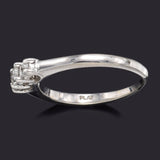 Vintage Magicglo Platinum & 14K Gold 0.23 TCW Diamond Three-Stone Band Ring