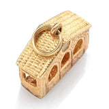 Vintage 14K Yellow Gold 3D Nativity Charm Pendant