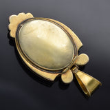 Antique Victorian 14K Yellow Gold Sea Pearl Large Locket Pendant