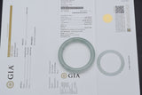 GIA Certified Translucent Bluish Green Jadeite Jade Bangle Bracelet