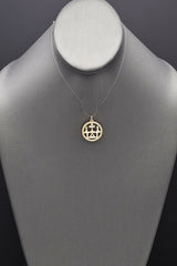 Vintage James Avery 14K Gold Retired Cross & Candle Circle Pendant 4.7 Grams