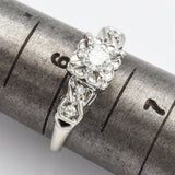 Vintage 14K White Gold 0.25 Ct Diamond Band Ring E/F VS-1
