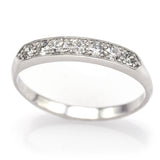 Vintage Platinum 0.42 TCW Diamond Semi-Eternity Band Ring