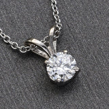BALLOU & CO. Vintage 14K White Gold 0.30 Ct Diamond Pendant Necklace