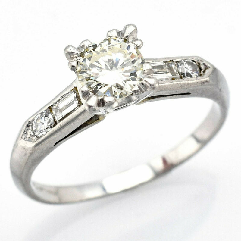 Vintage Platinum Diamond Band Ring