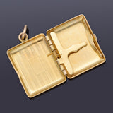 Vintage 14K Yellow Gold Cigar Cigarette Case Charm Pendant 2.5 Grams