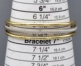 David Yurman 18K Yellow Gold & Sterling Silver 3 Row Cable Cuff Bracelet