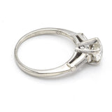 Vintage 14K White Gold 0.63 Ct Diamond Three-Stone Band Ring