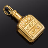 Vintage 14K Yellow Gold Whisky Bottle Charm Pendant 3.4 Grams