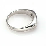 Vintage 14K White Gold 0.78 TCW Diamond Three-Stone Band Ring G/H